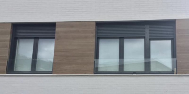 Detalle de ventanas en edificio